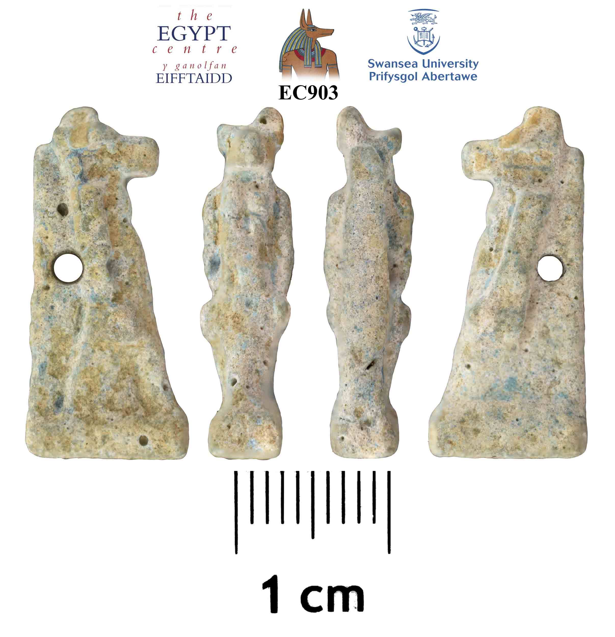 Image for: Faience amulet of Anubis